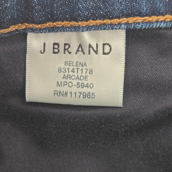 J Brand 8314T178 Blue Denim Selena Arcade Mid Rise Crop Boot Jeans Women 28 NWT - Picture 11 of 15